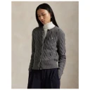 Polo Ralph Lauren Cable Knit Wool Cashmere Cardigan   Grey   S