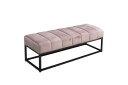 Benke Wohnling fløyelstrukket moderne quiltet elegant metallramme Rosa   Rosa