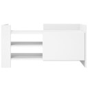  TV-benk hvit 80x35x40 cm konstruert tre 848367