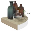 vidaXL Hj?rnehyller vegghengt 2 stk eik og hvit 25x25x3,8 cm MDF