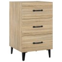 vidaXL Nattbord sonoma eik 40x40x66 cm konstruert tre