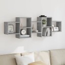  Vegghylle betonggrå 129x18x42 cm konstruert tre 8721158360861