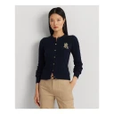 Lauren Ralph Lauren Cable-Knit Cotton Cardigan - Navy - XS