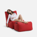 Ottoman Deluxe Crimson Vibe (Sunbrella) Rød