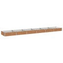 vidaXL Hevet Hagebed Treet Brown 480 x 80 x 24 cm kaldvalset stål