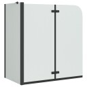 Dusjinnhegning Svart 120 x 68 x 130 cm ESG Glass og Aluminium