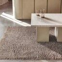 Ryetepper   Combarro Solid Cotton Shaggy taupe Størrelse: 160 x 230 cm