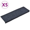 vidaXL Trappematter 5 stk nålestempel 65x25 antrasitt