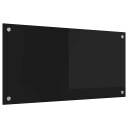  Kjøkkenbakplate Svart 80 x 40 cm herdet glass