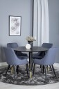 Venture Home   Spisegruppe Dipp med 4 stk stoler Plaza   Svart