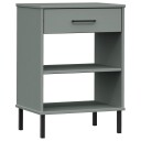  Konsollbord med metallben grå heltre furu OSLO 8720845578091