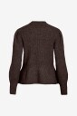 Vila   Kardigan Vigracie L/S Peplum Zip Knit Cardi/   Brun