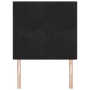  Sengegavl Med Knapp Tufting Svart 90 cm Fløyel