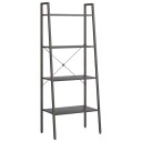 vidaXL Gulvhylle 4 etasjer svart 56x35x140 cm