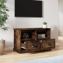 vidaXL TV-benk røkt eik 80x35x50 cm konstruert tre