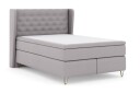 Select No 6 Komplett Sengepakke 140x200 Fast WatergeLysegrå/V formede Metallben