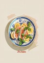 Zesty Salmon Plate Plakat / 50x70cm