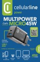 CellularLine 45W GaN Multpower Micro Strømadapter USB-A og USB-C