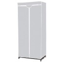Cwy 75 x 50 x 170 cm fargevalg garderobe stoffskap med klesstang grå