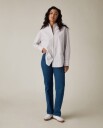 Lexington Clothing Oversized Lyocell Blend Shirt   Beige   M