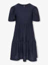 Kids Only Carla Cathinka S/S Dress Jrs Blå 134/140