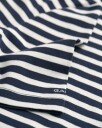 Ribbestrikket t-skjorte med striper EVENING BLUE XS