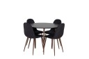 Venture Home Plaza Spisegruppe 100 cm Rund med 4 Polar Stoler Sort