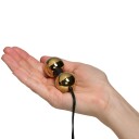 Dungeon Lab DG Lab Bi Polar Anal Double Ball Electrode Gold Gold