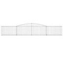 vidaXL Gabionkurver buede 25 stk 400x50x60/80 cm galvanisert jern