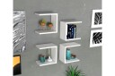 Vegghylle Basnea 20x30 cm 4 Hyller   Hvit