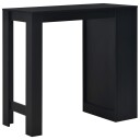 vidaXL Barbord med hylle svart 110x50x103 cm