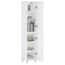 vidaXL Highboard hvit 34,5x34x180 cm konstruert tre 8720845484392