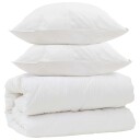 vidaXL Dyne med Puter med pute 3 stk. Hvit Mikrofiber