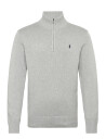 Polo Ralph Lauren Cotton Quarter-Zip Sweater - Grey - XS