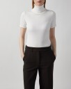 Andiata Pola Polo Neck Knit - Chalk White Hvit S