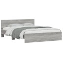 vidaXL Sengeramme med hodegavl grå sonoma 140x190 cm 8721012247192