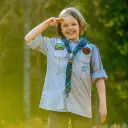 Speiderskjorta til barn 10 år NSF Speiderskjorte Kid 140–146 Grey