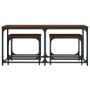  Stablebare salongbord 3 stk brun eik konstruert tre 8721012125544