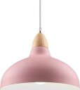 Home Décor BIRK Rosa Ø24cm pendel   E27 sokkel 2m ledning metall / tre
