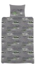 Licens Sengetøy med racerbiler   100% bomull   Barnesengetøy 150x210 cm   Grå