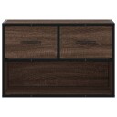  TV-benk brun eik 60x31x39,5 cm konstruert tre og metall 8721102839726
