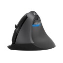 DeLUX Wireless Vertical Mouse Delux M618Mini DB BT+2.4G 2400DPI (black) - Vertical mouse - Optical / gyroscopic - 6 - Svart