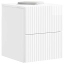  Vegghengt Nattbord 2 pcs Høgglans hvit 33 x 34,5 x 40 cm