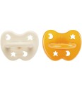 Hevea Smokker 3-36 Md. 2-pack Naturgummi Milky White & N Hevea OneSize Smokk Beige Oransje
