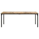 vidaXL Spisebord 200x100x76 cm grovt mango