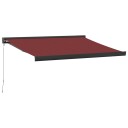  Manuell uttrekkbar markise burgunder 300x250 cm 3215318