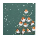Wrendale servietter Rockin Robins kaffe