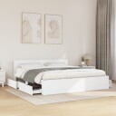  Sengeramme med hodegavl hvit 180x200 cm konstruert tre 8721102855450
