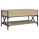  Salongbord sonoma eik 100x55x50 cm konstruert tre og metall