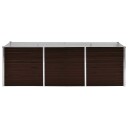 vidaXL Høybed brun 240x80x77 cm galvanisert stål